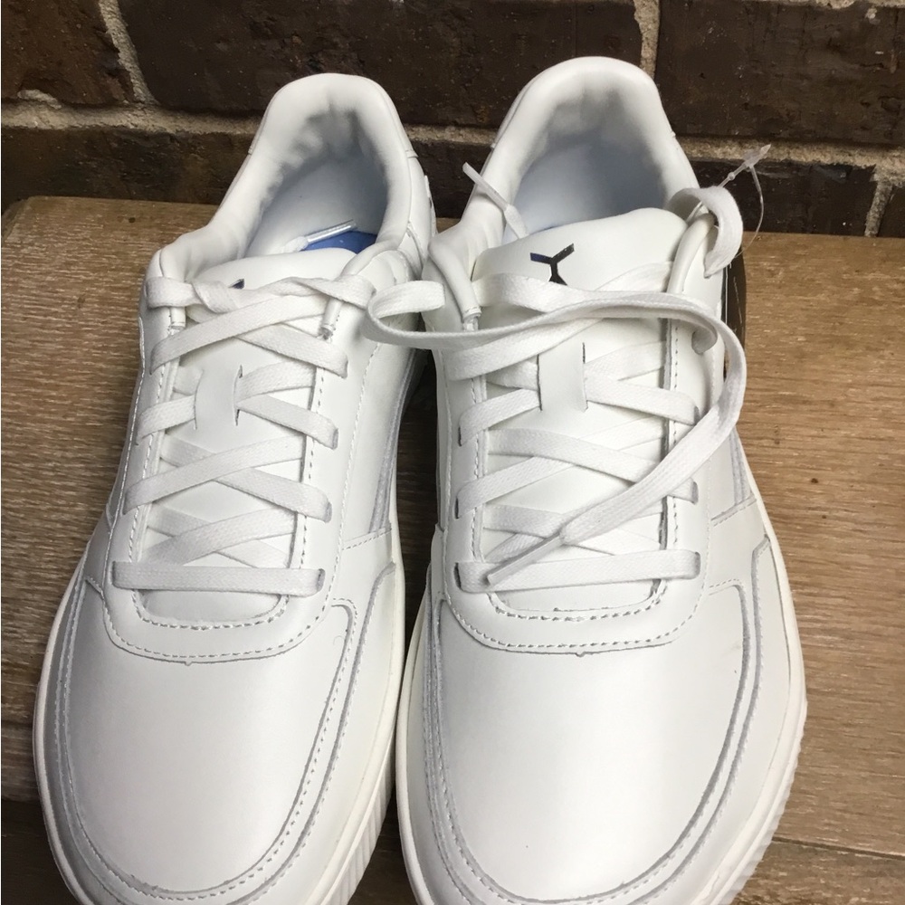 White Low-Top Leather Sneakers woman’s - Picture 6 of 14